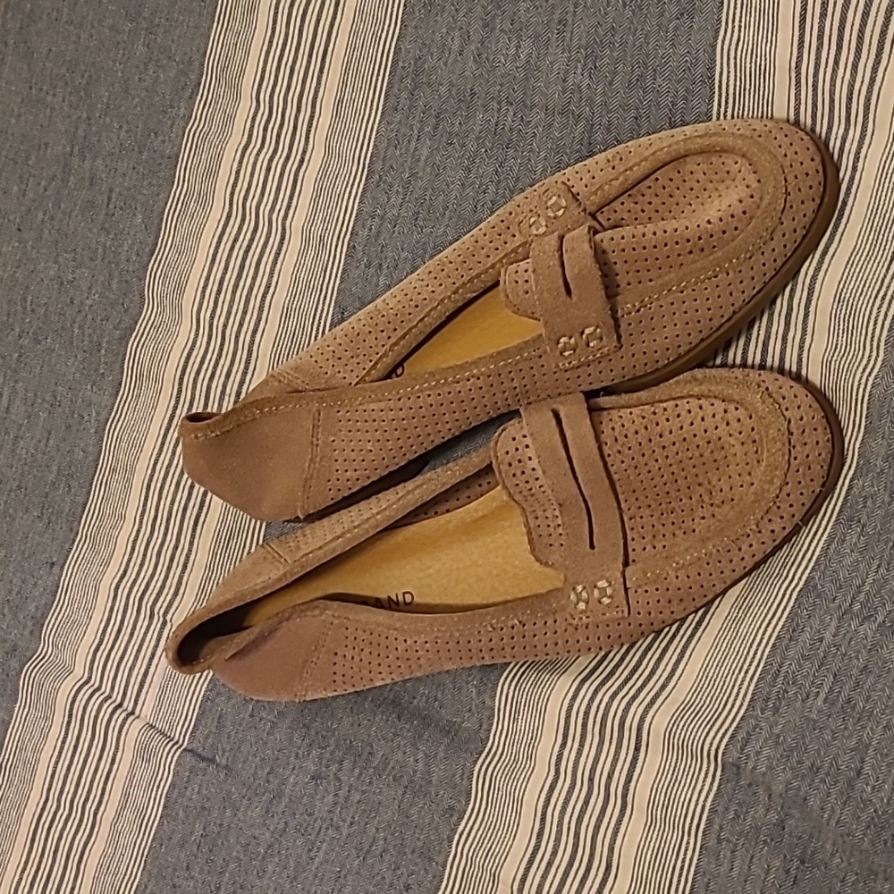 Tan loafers by lucky brand warn 1 time
